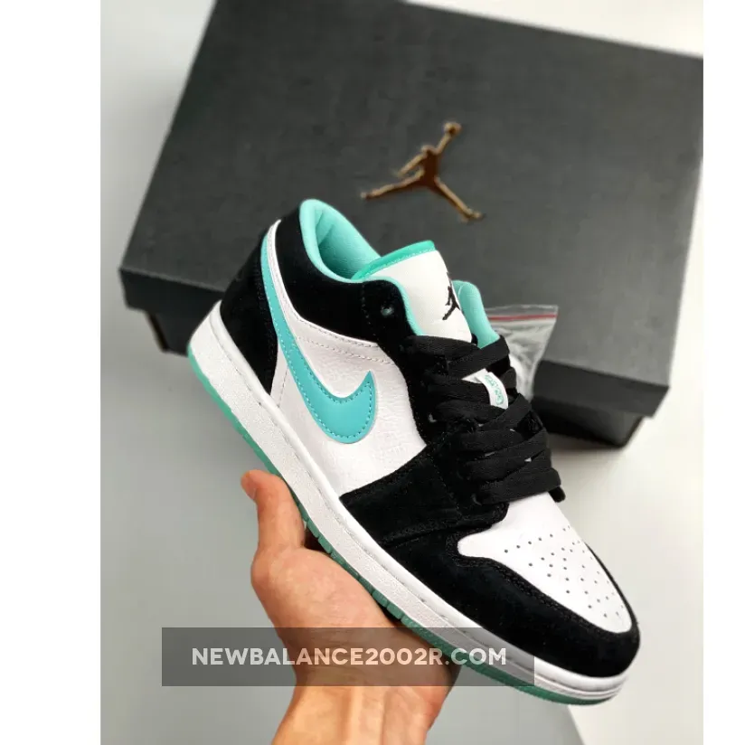Air Jordan 1 Low White/Black-Island Green / jordan 1 island green