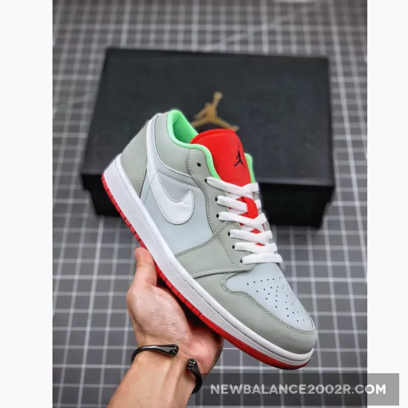 Air Jordan 1 Retro Low 'Hare' Grey Mist/University Red-Poison - jordan 1 low hare