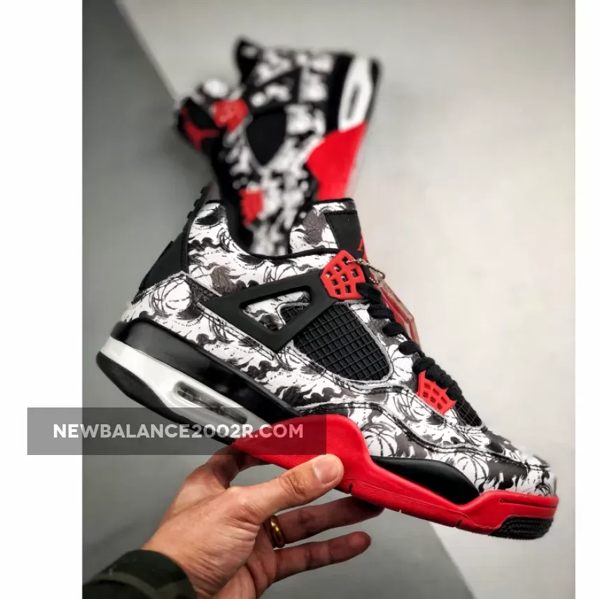 Air Jordan 4 'Tattoo' Black/Fire Red-Black-White / Online Outlet Tatto BQ0897-006