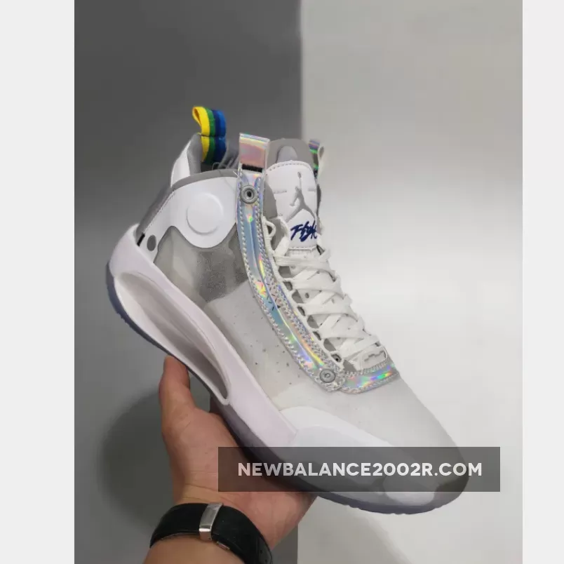 Air Jordan 34 'White Iridescent' White/Metallic Silver jordan 34 white