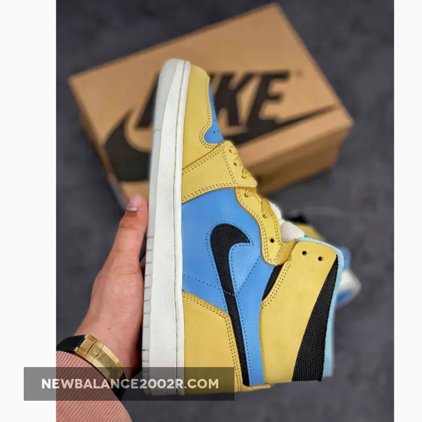 Air Jordan 1 Zoom Comfort Tan Light Blue - light tan jordan 1