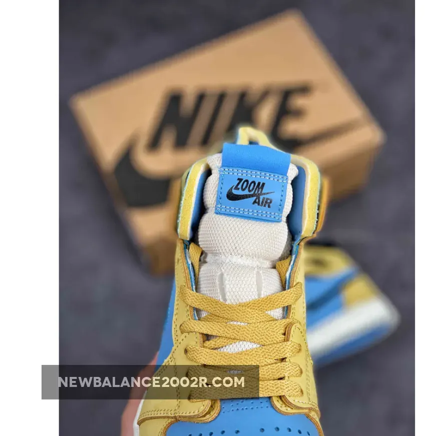 Air Jordan 1 Zoom Comfort Tan Light Blue - light tan jordan 1