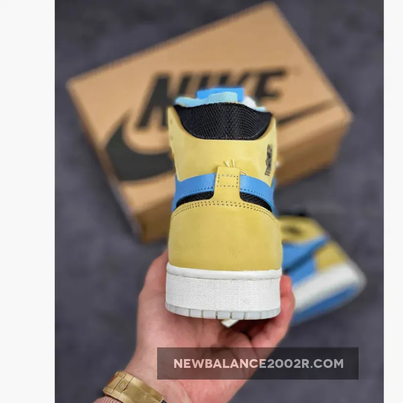 Air Jordan 1 Zoom Comfort Tan Light Blue - light tan jordan 1