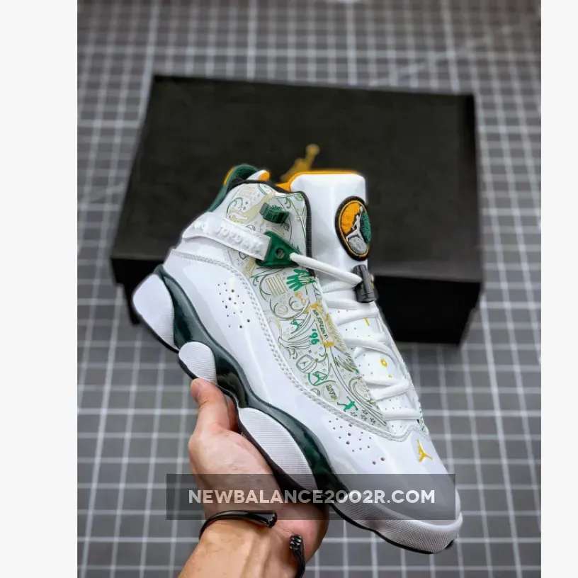 Jordan 6 Rings 'Seattle' White/Black–Dark Pine–Taxi - Black 6 Rings 322992-102