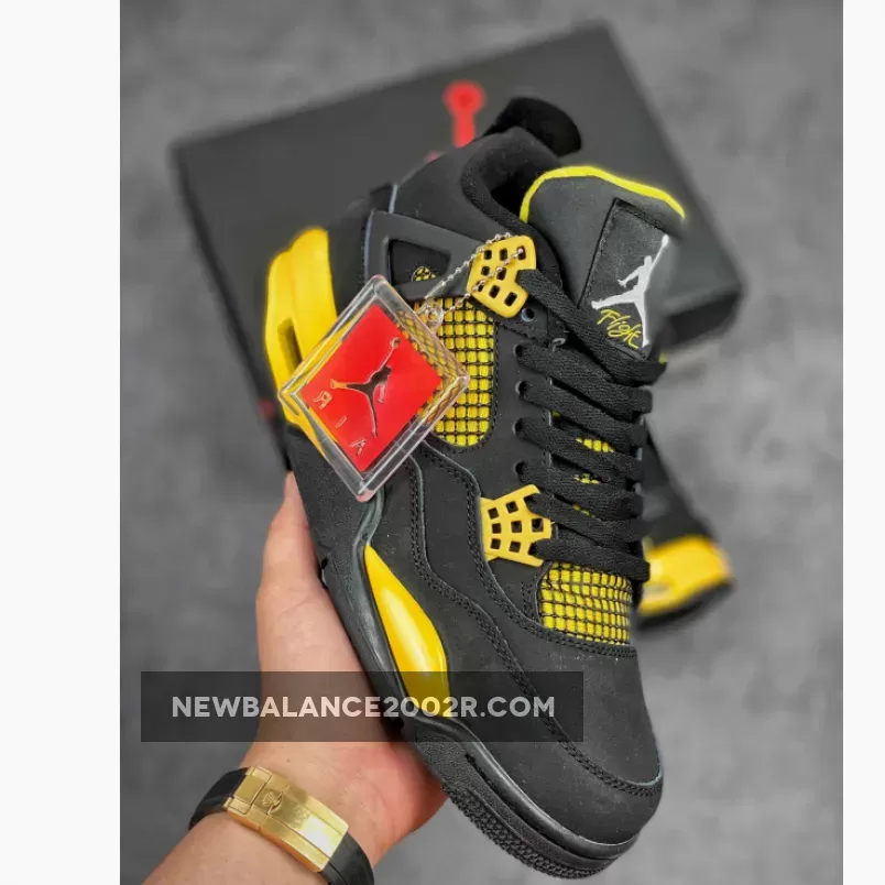 Jordan 4 Electric Yellow Air Jordan 4 'Thunder' Black/White-Tour Yellow 308497-008
