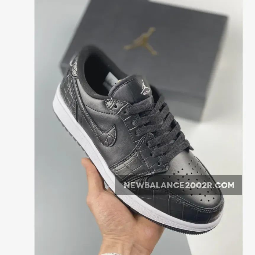 Jordan Crocs - Air Jordan 1 Low Golf 'Black Croc' DD9315-003