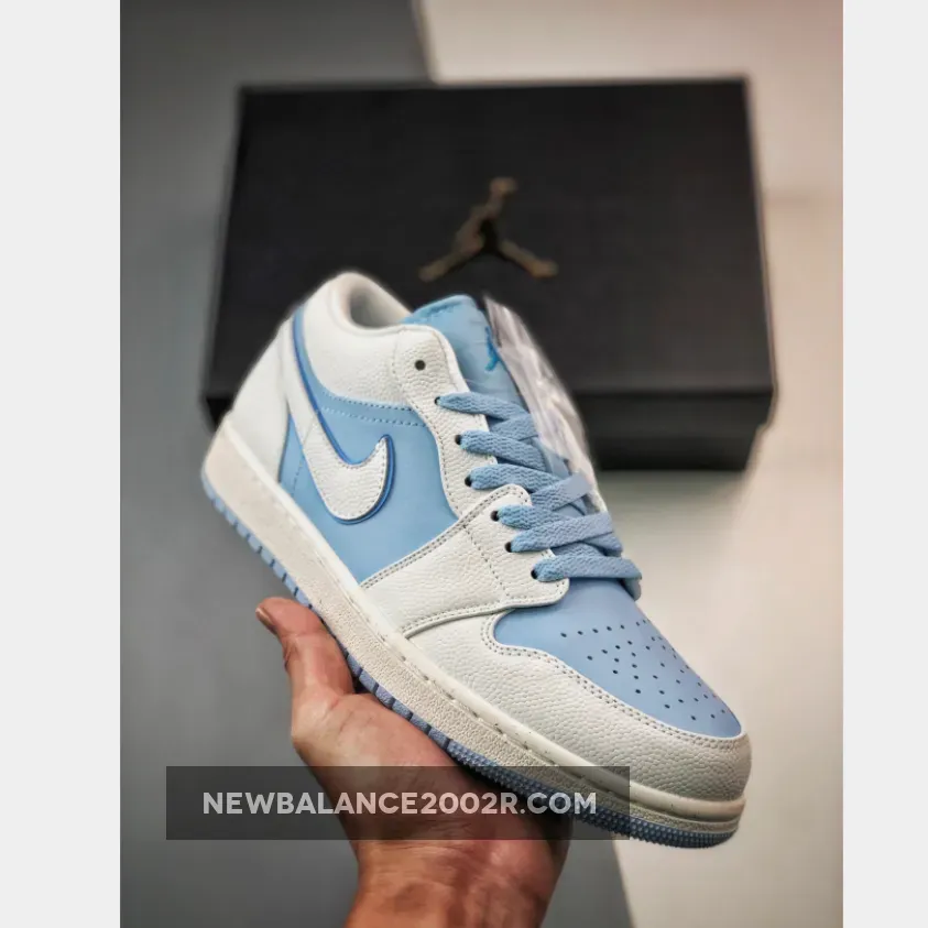 Air Jordan 1 Low Sail/Dark Powder Blue-Ice Blue DV1299-104