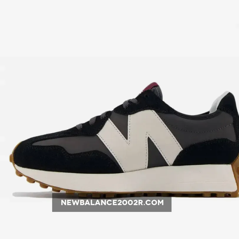 New Balance 327 Black White Gum WS327KC - new balance sneakers casual