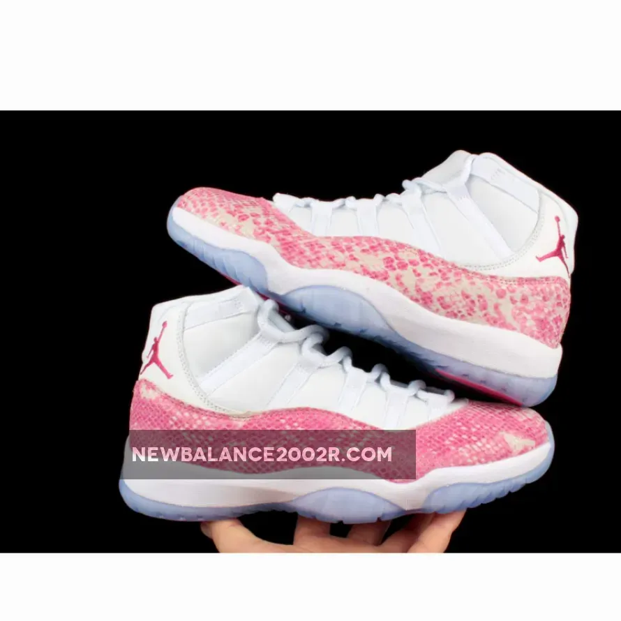 Air Jordan 11 High "Pink Snakeskin" White/Watermelon-Black
