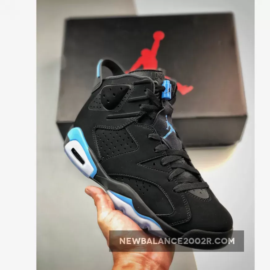 Jordan 6 Retro Unc BLACK/UNIVERSITY BLUE AJ6 384664-006