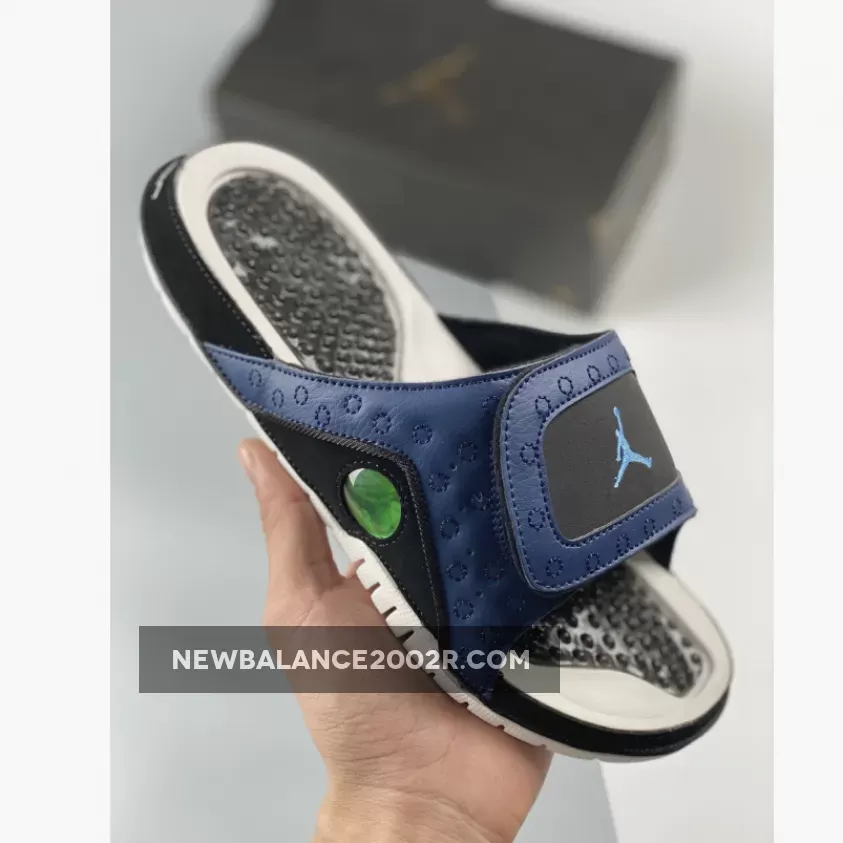 jordan hydro 13 slide midnight bavy black 684915-400 / jordan 13 midnight