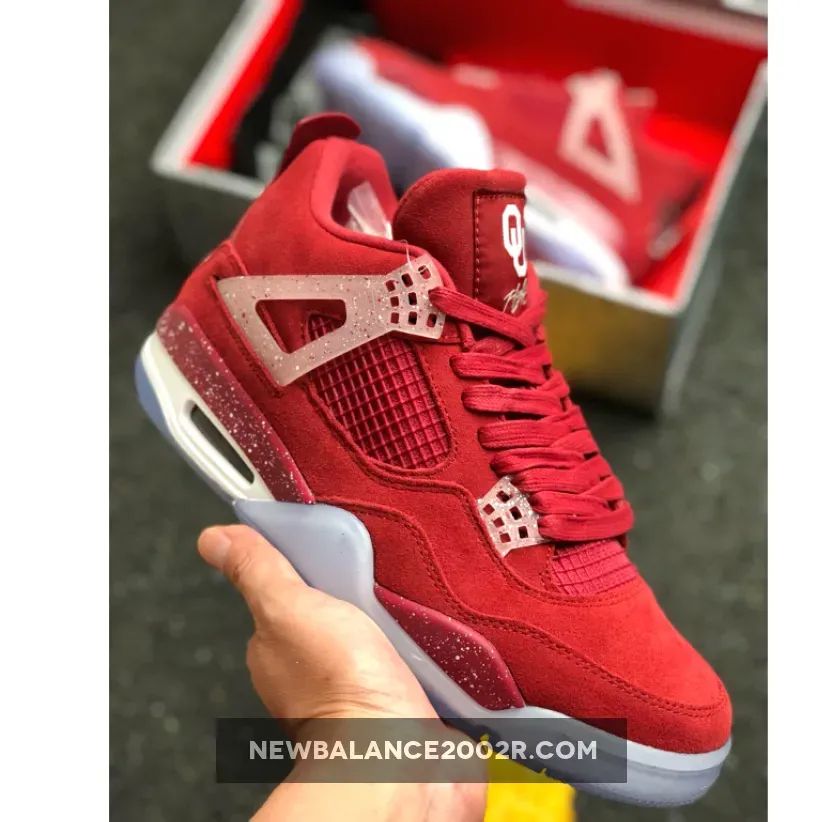 Air Jordan 4 Oklahoma Sooners PE Red Suede | ou jordan 4