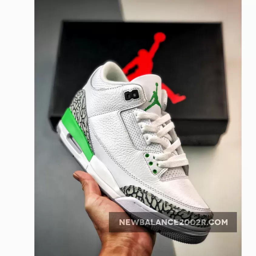 Air Jordan 3 White/Lucky Green-Varsity Red-Cement Grey-Sail / Green White 3s CK9646-136