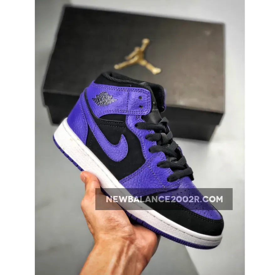 Air Jordan 1 Mid Black Concord #jordan 1 concord high