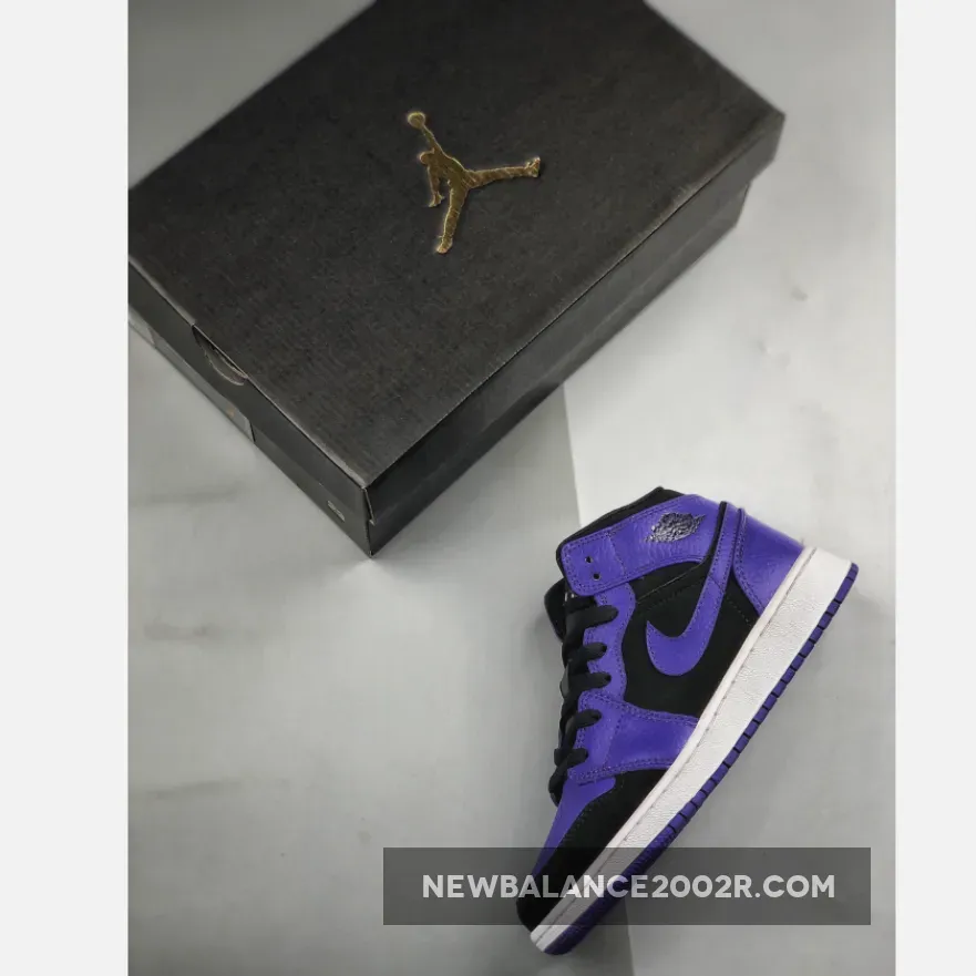 Air Jordan 1 Mid Black Concord #jordan 1 concord high