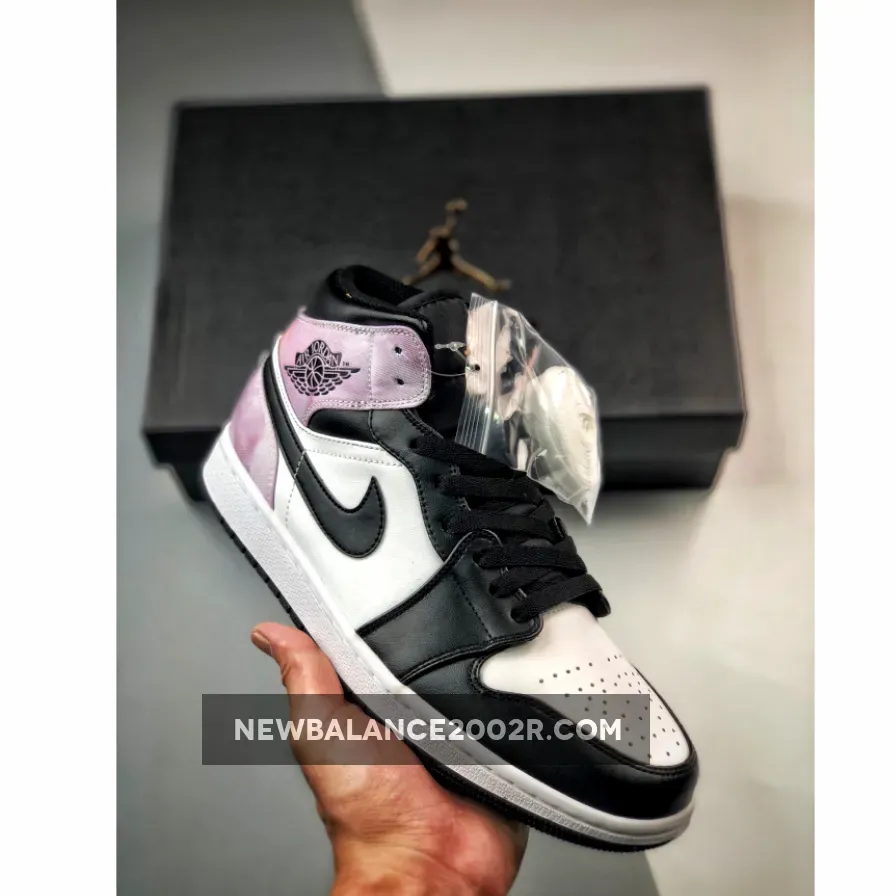 Air Jordan 1 Mid Tie Dye DM1200-001 / black/bleached coral/white