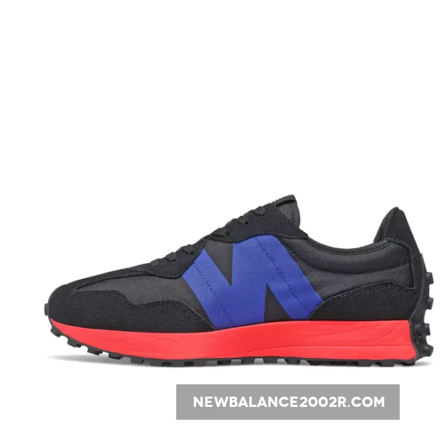 New Balance 327 Black Blue Red #new balance 327 black red