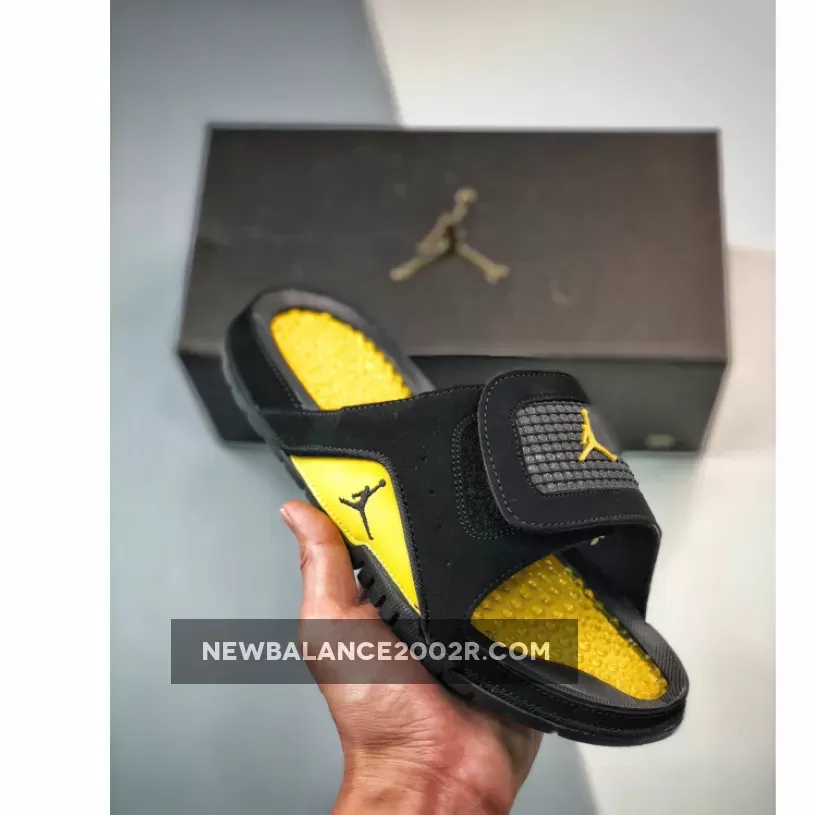 jordan hydro 4 slide thunder black yellow 532225-017