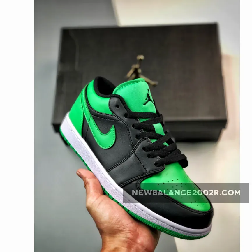 Air Jordan 1 Low Black/Lucky Green-White Jordan 1 Green Low
