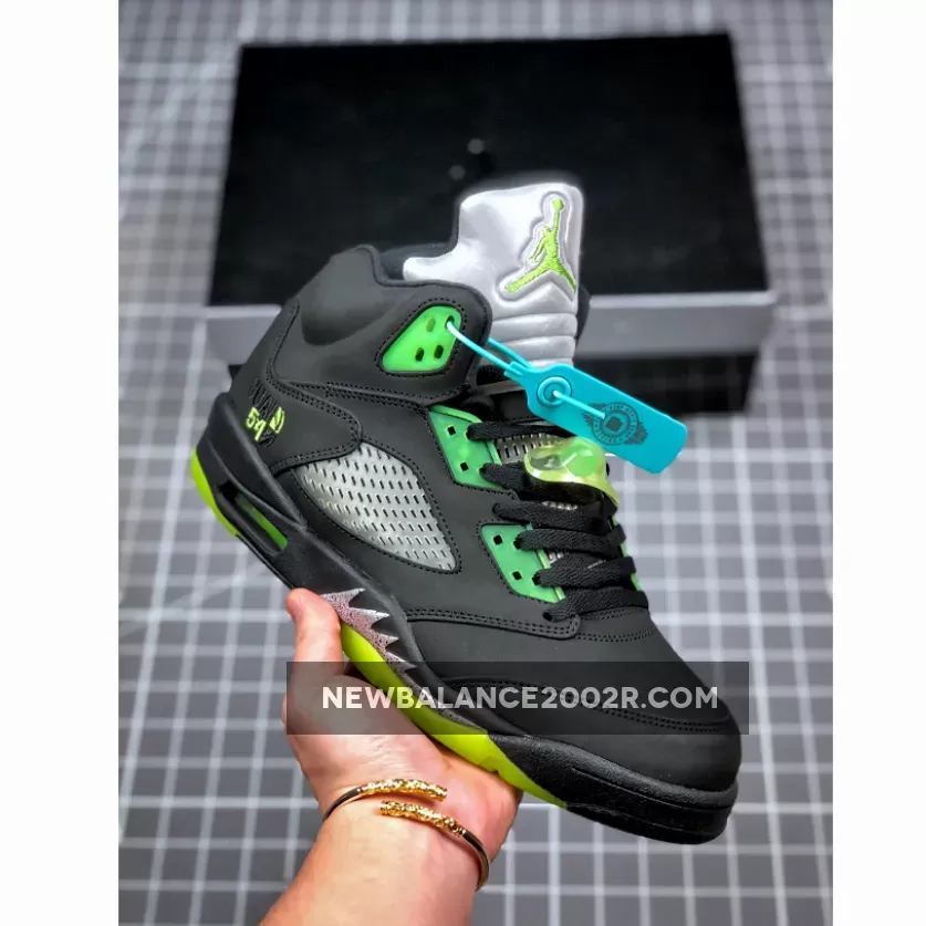 Air Jordan 5 Retro 'Quai 54' Black Green - quai 54 jordan 5