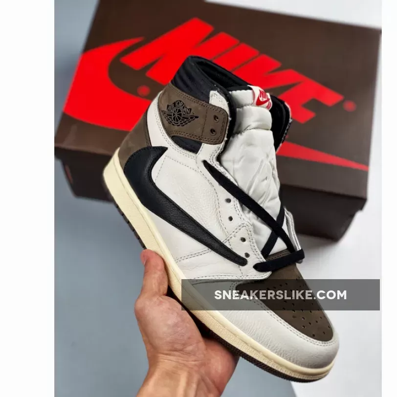 Travis Scott x Alternate Air Jordan 1 White Brown / travis scott jordan 1 brown