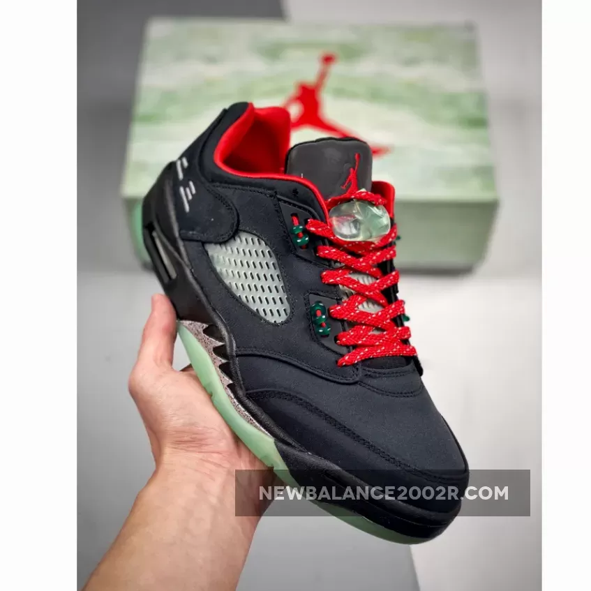 Clot x Air Jordan 5 Low Black Red Silver Black Red 5s
