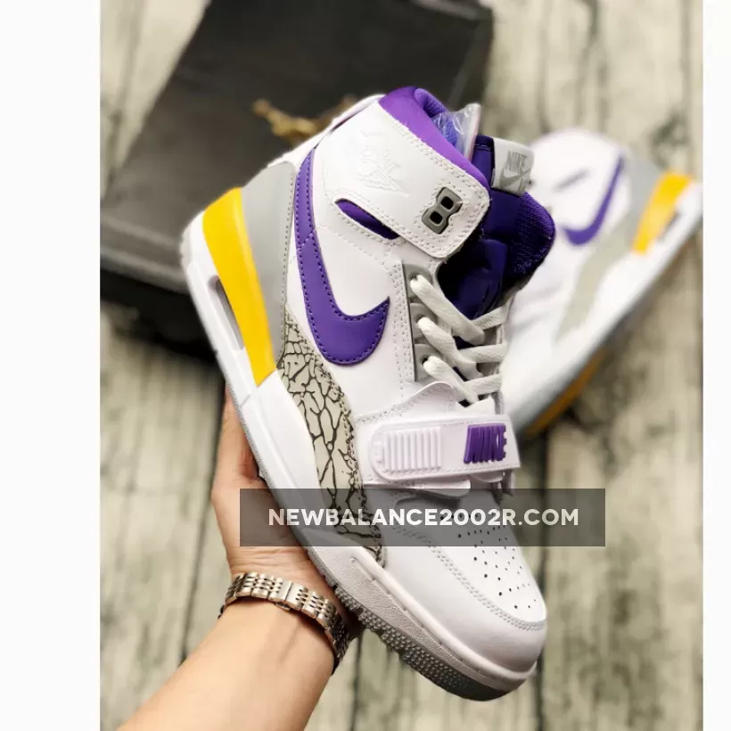 Air Jordan Legacy 312 "Lakers" White/Field Purple-Amarillo