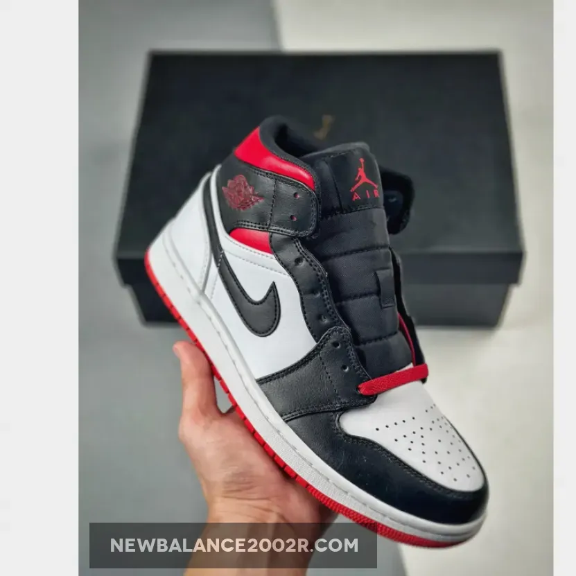 Air Jordan 1 Mid White/Gym Red-Black , Jordan 1 Gym Reds DQ8426-106