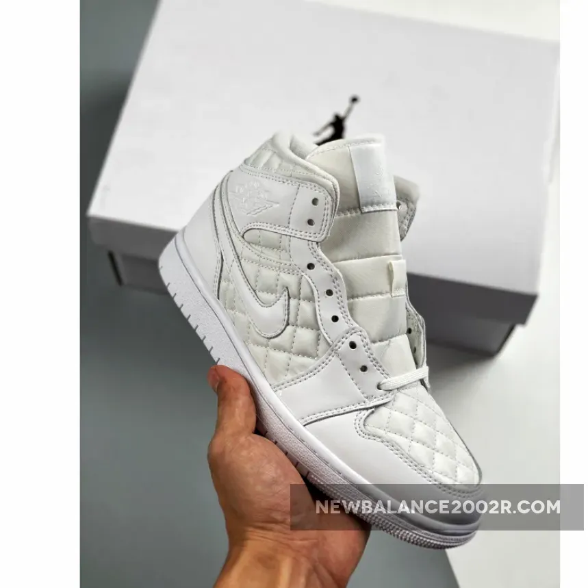 Jordan 1 Mid White Quilted - Air Jordan 1 Mid 'White Quilted' DB6078-100