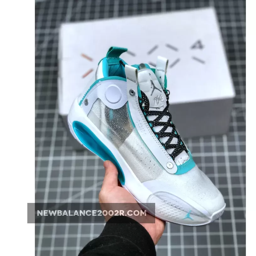 Air Jordan 34 "Snow Leopard" White/Aurora-Metallic Silver | JORDAN SNOW