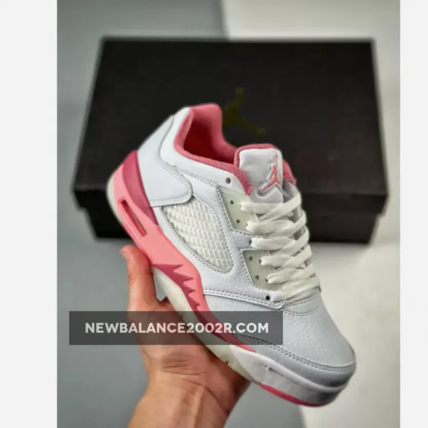 Air Jordan 5 Low White/Coral Chalk-Desert Berry-Black