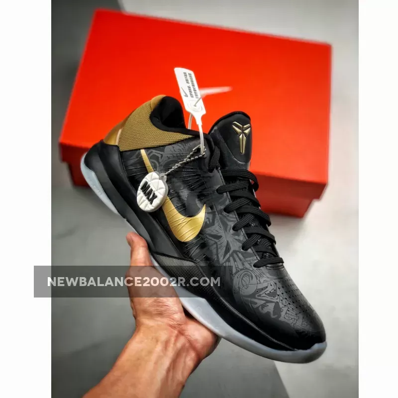 Nike Kobe 5 ' Big Stage Away' Black/Metallic Gold-White kobe 5 big stage