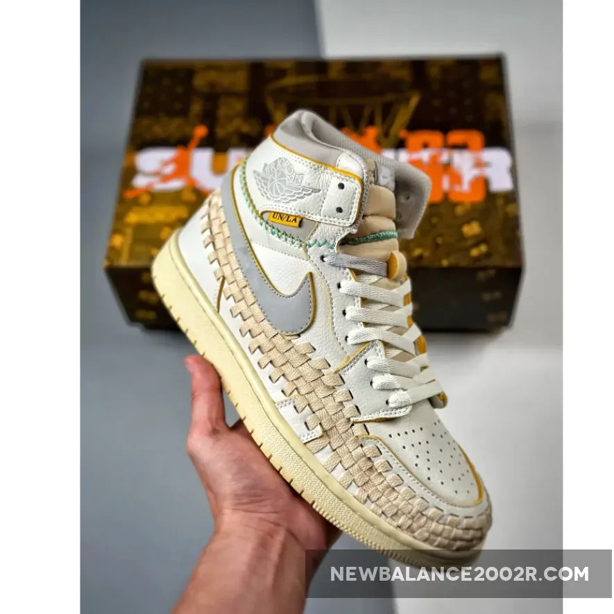 Union x Air Jordan 1 High OG "Woven" Sail/Wolf Grey-Muslin-Pale Vanilla | union jordan 1