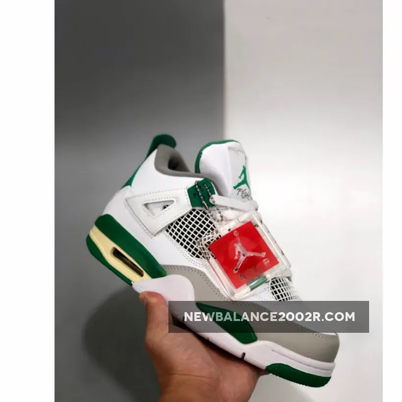 Air Jordan 4 White/Pine Green-Neutral Grey-Muslin CK6630-100