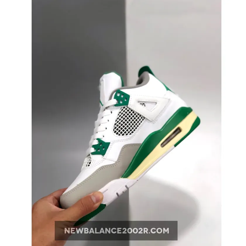 Air Jordan 4 White/Pine Green-Neutral Grey-Muslin CK6630-100