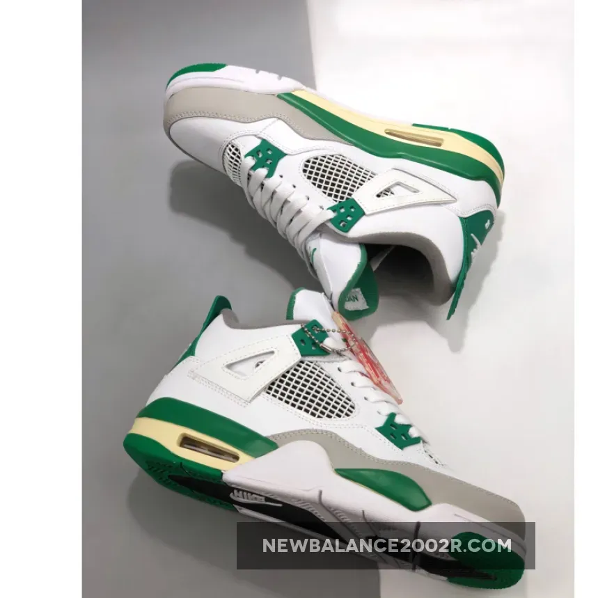 Air Jordan 4 White/Pine Green-Neutral Grey-Muslin CK6630-100