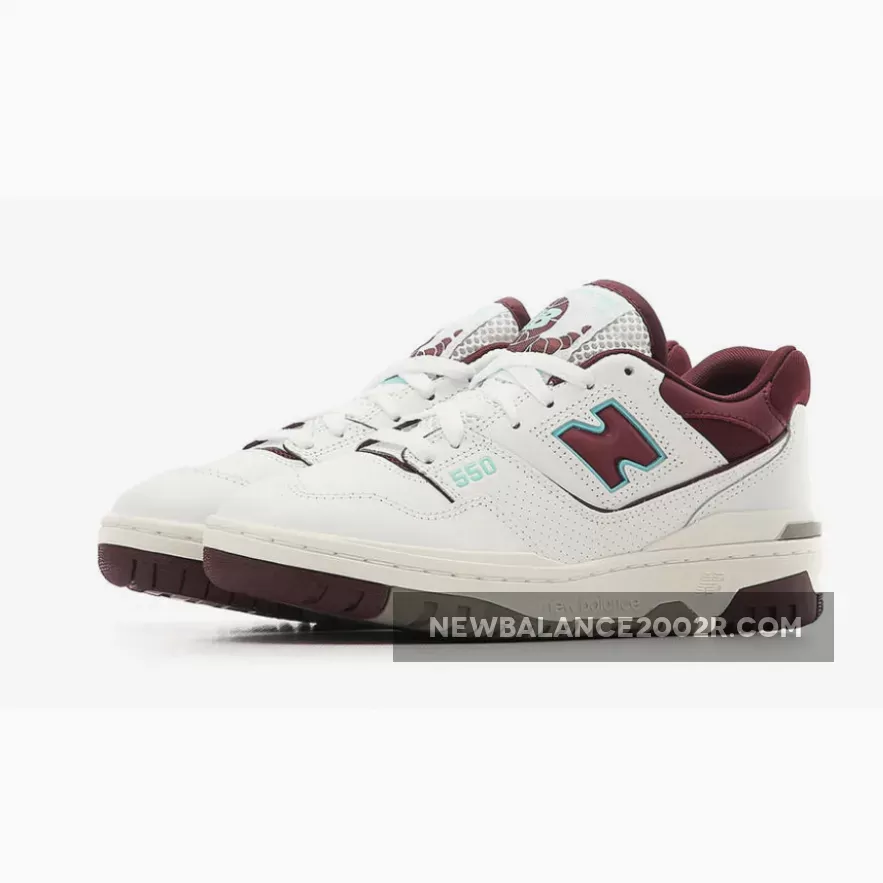 New Balance 550 'White/Burgundy Cyan' new balance 550 maroon