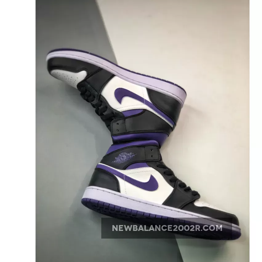 white black and purple jordan 1