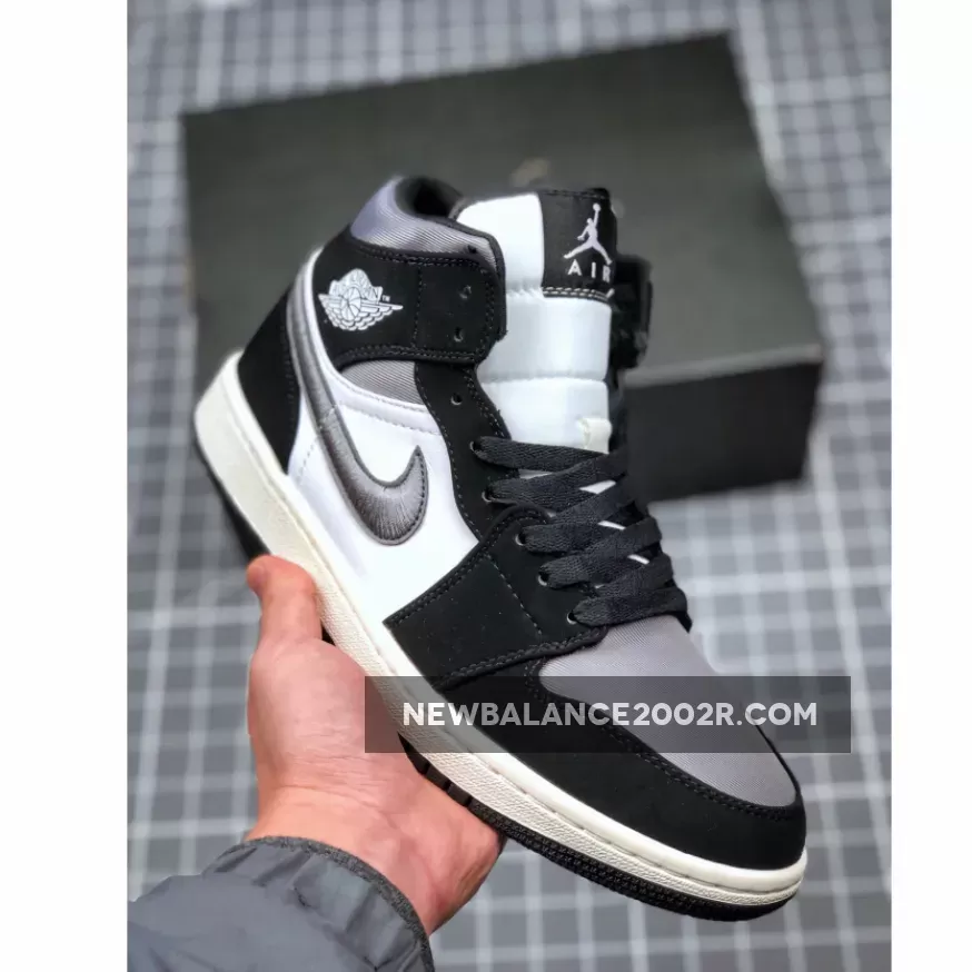 Jordan 1 Mid Satin Grey Toe 852542-011 New Releases