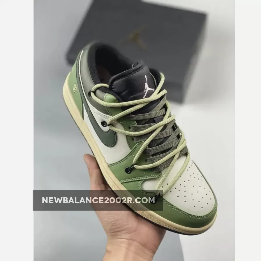 Online Sale Air Jordan 1 Low White Green Black