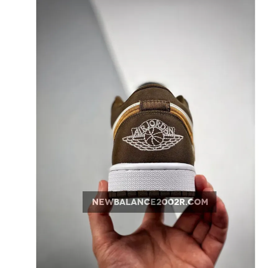 Brown Retro Jordan Air Jordan 1 Low Light Olive/Sail-White DV0426-301
