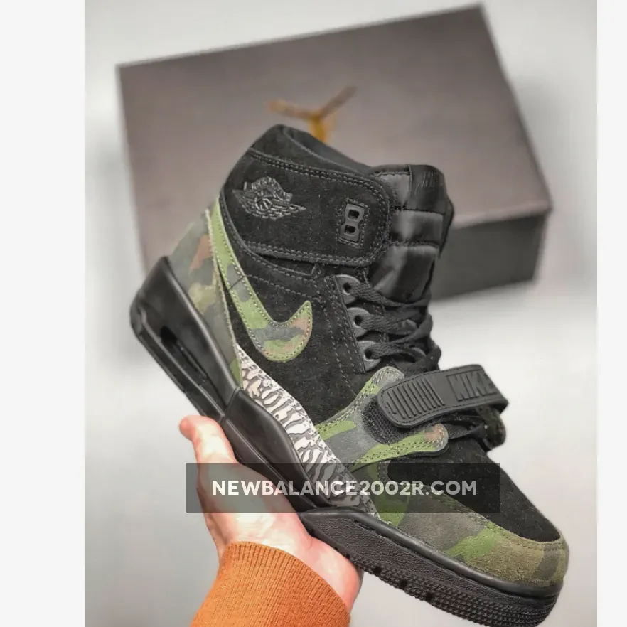 Jordan Legacy 312 Camo Green/Black With Elephant Print AV3922-003
