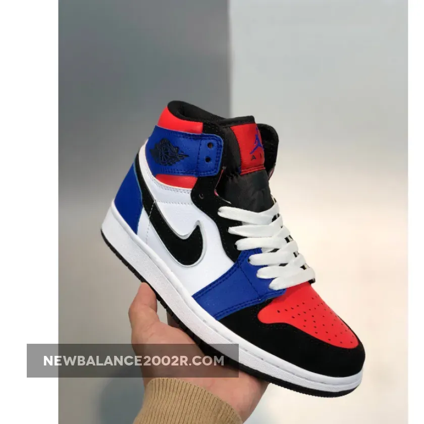 Air Jordan 1 Mid 'Top 3' Blue Red Black White / jordan mid top