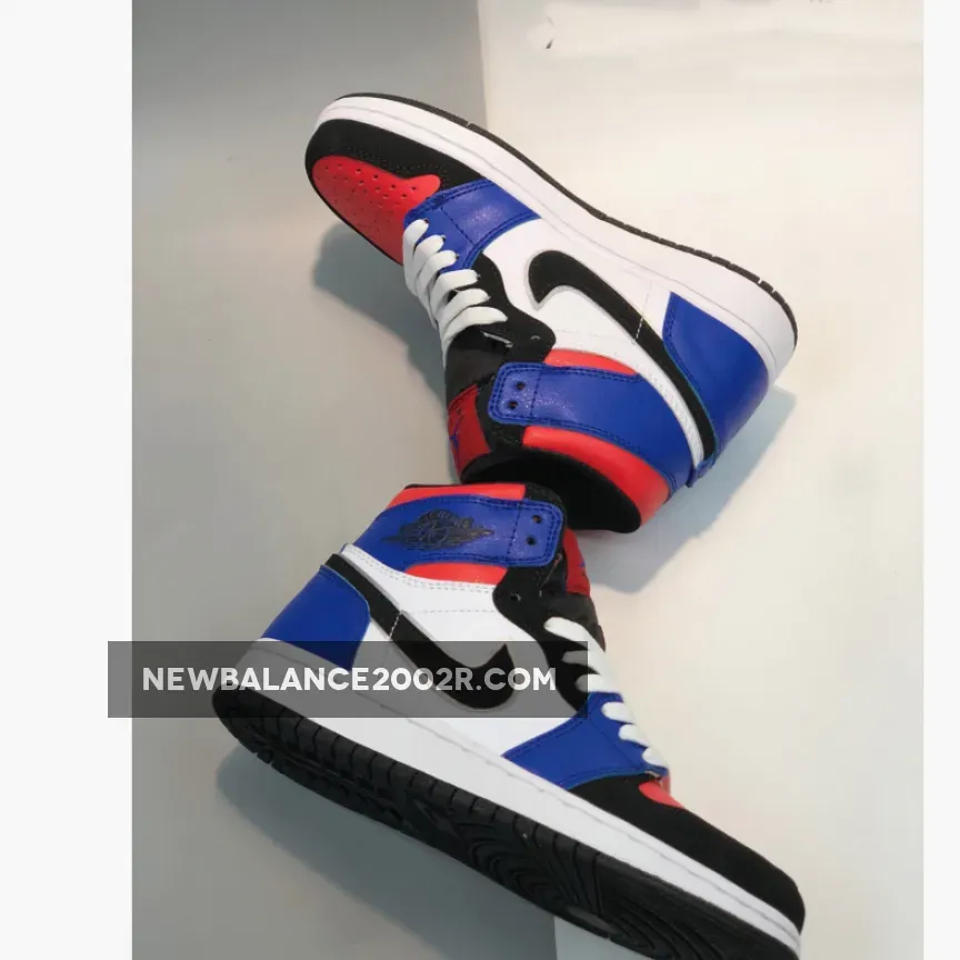 Air Jordan 1 Mid 'Top 3' Blue Red Black White / jordan mid top