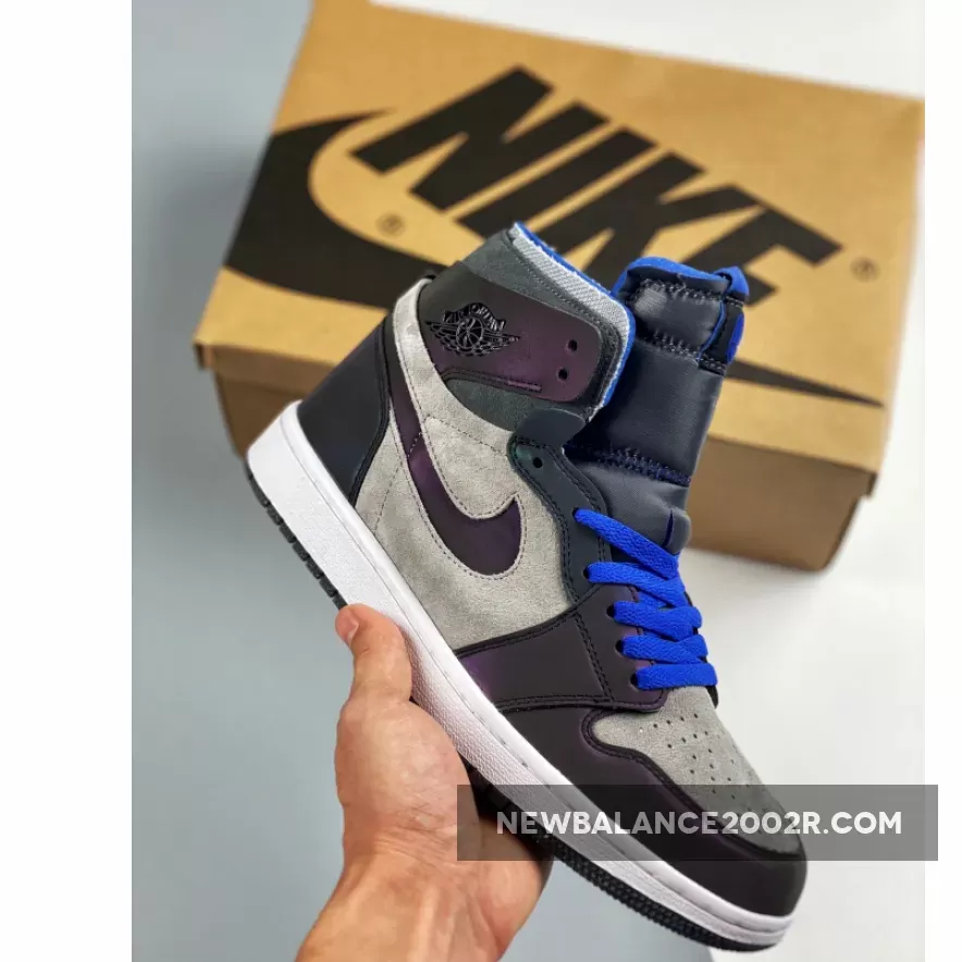 Air Jordan 1 High Zoom 'E-sports' AJ1 IRON GREY/WHITE-LIGHT SMOKE GREY air jordan 1 champion