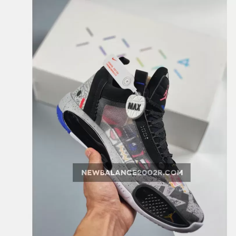 Air Jordan 34 Low "Print" Black/Laser Orange-White