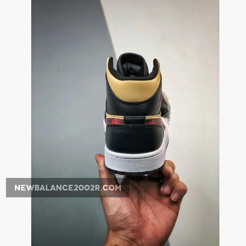 Air Jordan 1 Mid "Tartan Swoosh" Tan/Black-Red DZ5329-001 Air Jordan 1 Mid "Tartan Swoosh" Tan/Black-Red DZ5329-001
