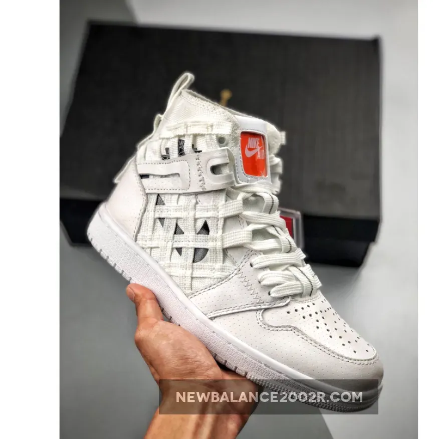 Air Jordan 1 Cargo White/Metallic Silver-Orange Blaze-Black / cargo white jordan 1