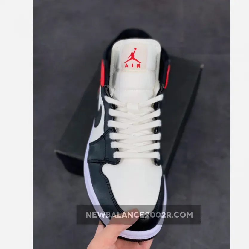 Air Jordan 1 Mid Light Orewood Brown/Newsprint-Bright Crimson #light orewood brown/ironstone/light orewood brown -