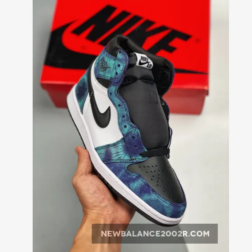 Air Jordan 1 High OG 'Tie-Dye' White/Black-Aurora Green blue tie dye jordan 1